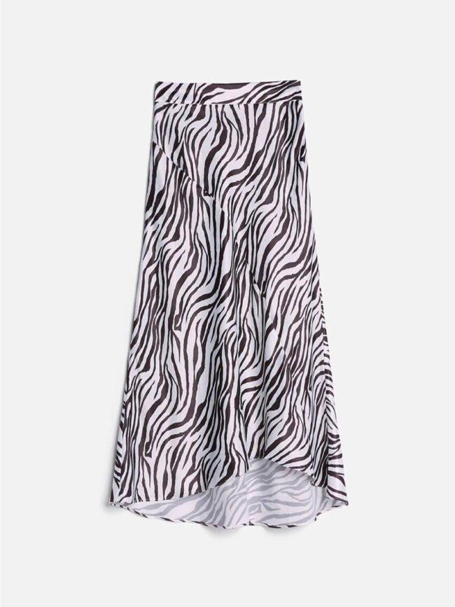 Zebra print midi skirt